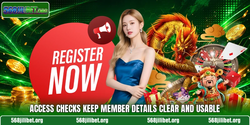 Access checks keep member details clear and usable