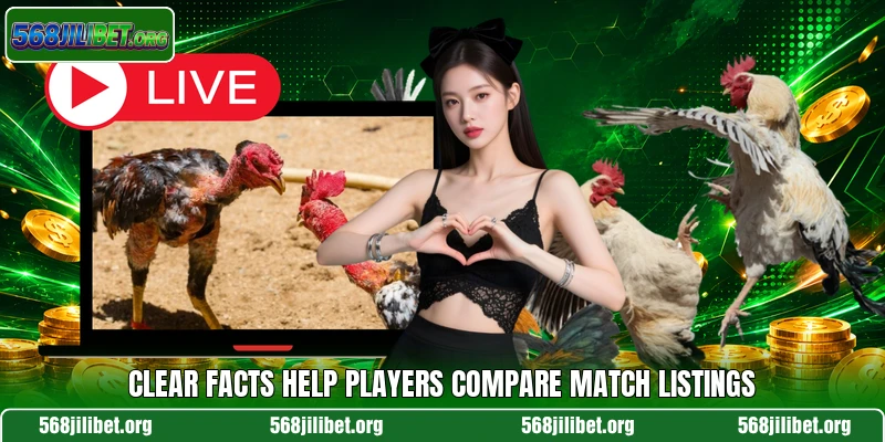 Clear facts help players compare match listings