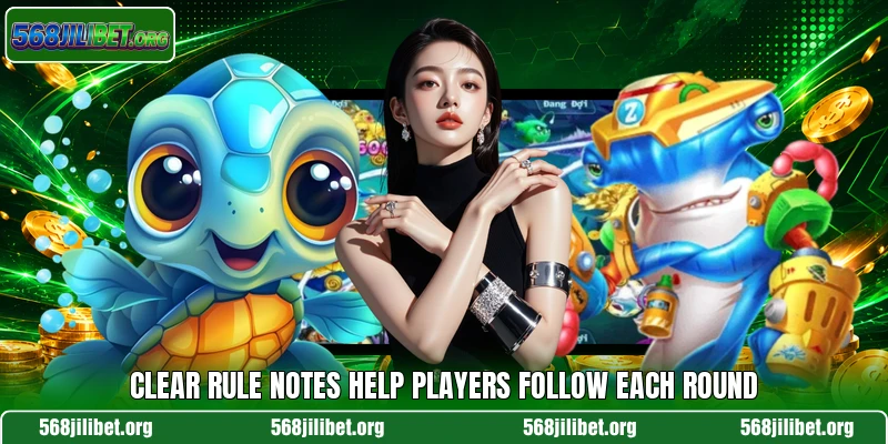 Clear rule notes help players follow each round
