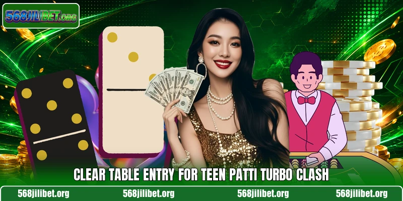 Clear table entry for Teen Patti Turbo Clash