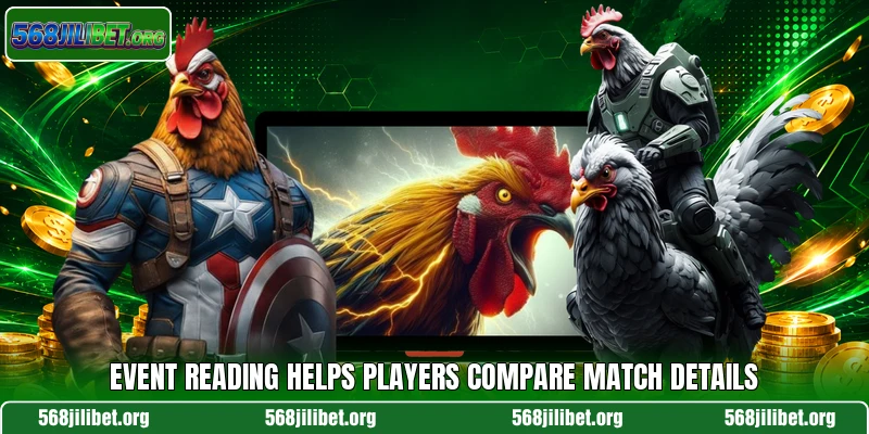 Event reading helps players compare match details