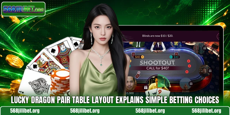 Lucky Dragon Pair table layout explains simple betting choices