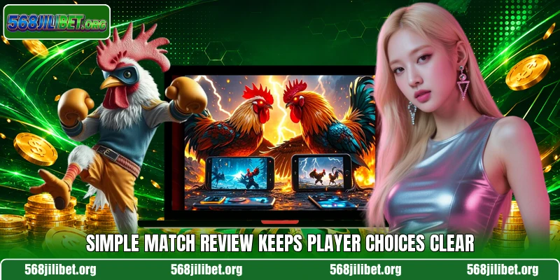 Simple match review keeps player choices clear