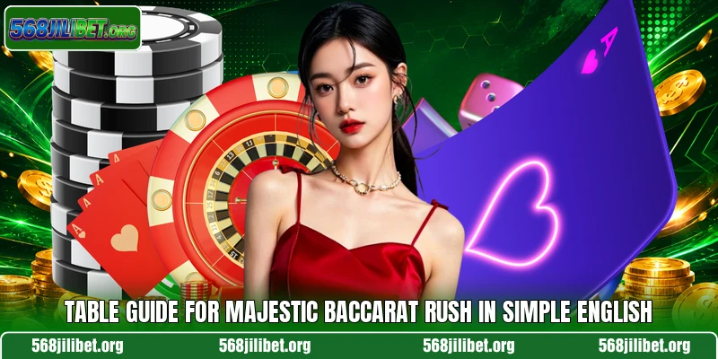 Table guide for Majestic Baccarat Rush in simple English